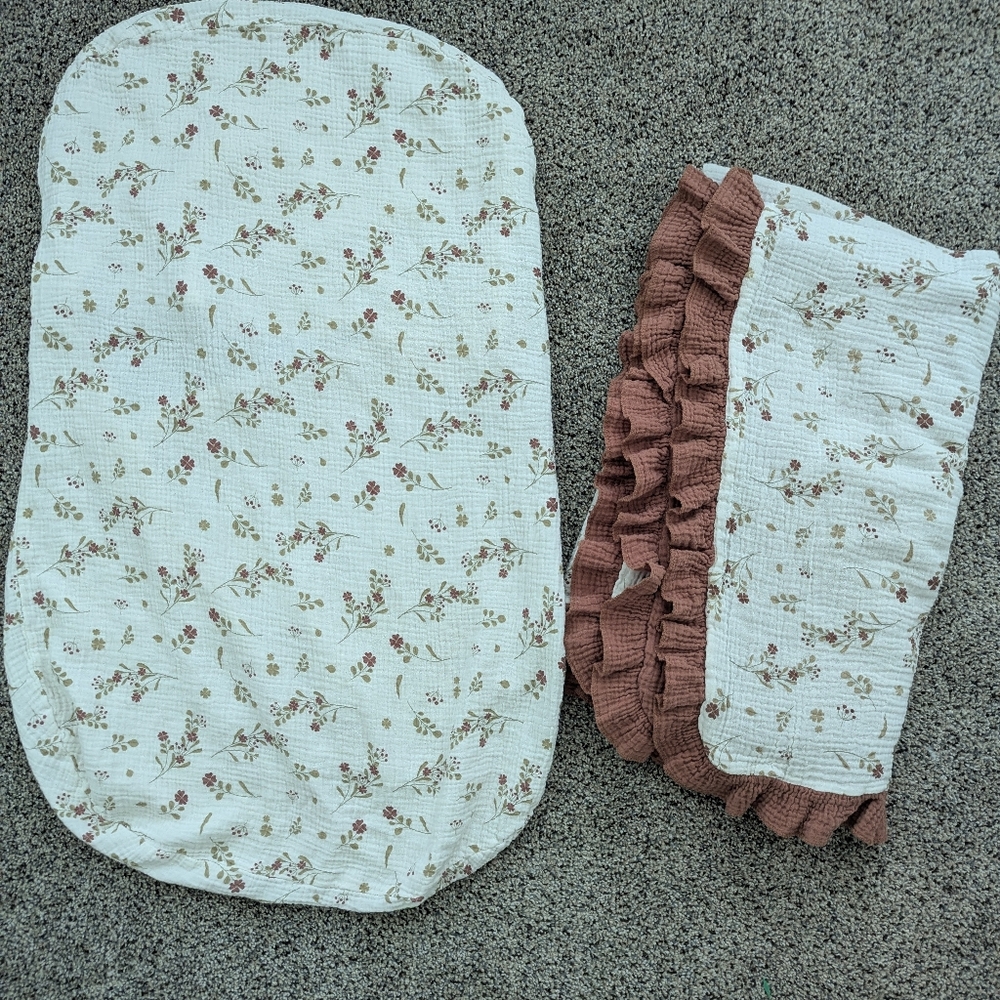 Snuggle Me Organic Lounger Cover and Matching Blanket